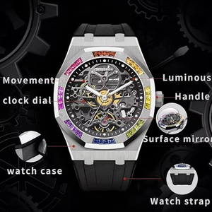 Reloj Mecánico Impermeable de Acero Inoxidable de Marca Privada Besseron, Reloj de Pulsera de Lujo con Bisel de Cristal y Forma Irregular - Product Image 4