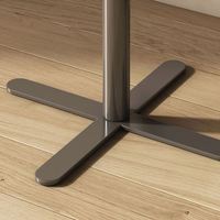 Table de chevet ronde minimaliste tendance INS avec panneau en cuir et finition noyer chaud, table de chevet moderne pour chambre à coucher