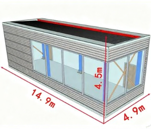 Gran oferta, casa móvil plegable de 40 pies y 20 pies, casa prefabricada de dos dormitorios, casa contenedor extensible para sala de estar y uso <span class=keywords><strong>en</strong></span> almacén - Product Image 2