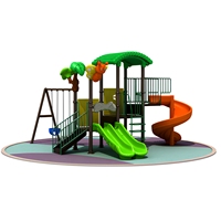 Juego de Equipos de Juegos Infantiles para Exteriores de Acero Galvanizado LLDPE de Alta Calidad Personalizado de Fábrica para Jardín de Infancia, Escuela, Parque, Playa