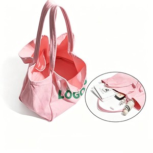 Custom Logo <b>Canvas</b> <b>Tote</b> Large Capacity for Women, Personalized Cotton Shoulder Reusable Everyday Shopping Bag - Product Image 5