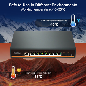 OEM Support 8CH POE 8Ports Switch AZ-G0802GBM <strong>8</strong>+2 Full Gigabit PoE Switch L2 <strong>WEB</strong> Managed/ APP - Product Image 2