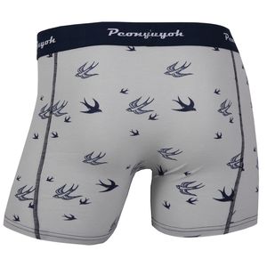 Boxer da Uomo Stampati Slim Elasticizzati in Viscosa di Bambù Traspiranti Antibatterici Delicati sulla Pelle Ecologici Personalizzabili OEM - Product Image 3