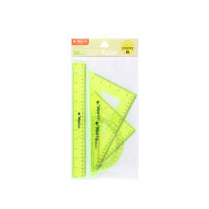 Hot Bán 4Pcs 30Cm Huỳnh Quang Dual-Quy Mô Nhựa Thẳng Cai Trị Thiết Lập Cho Các Trường Học Sinh Viên Như Công Cụ Đo - Product Image 2