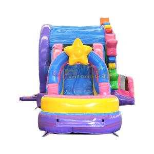 Castillo inflable comercial para niños con tobogán y plataforma de saltos, tipo noria, para uso en seco o mojado. - Product Image 4