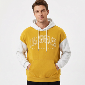 Sweat-shirt à capuche pour homme de haute qualité, manches raglan, impression graphique personnalisée Los Angeles, pull décontracté, coupe classique - Product Image 2