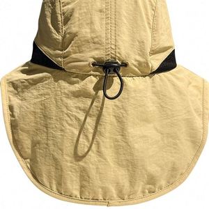 Chapeau Bob Personnalisé à Large Bord avec Cordon et Rabat de Cou, Protection Solaire Style Pêcheur, Vente en Gros - Product Image 3