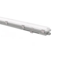 Luminaire LED étanche tri-étanche avec batterie de secours, capteur et connectivité, lampe de plafond linéaire pour usine, atelier, parking