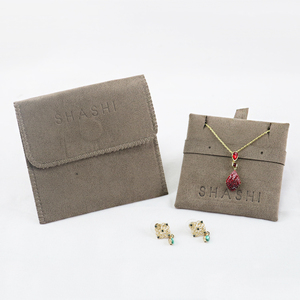 Bolsa de Joyería de Microfibra Sintética Estilo Nuevo, Bolsa de Exhibición de Joyería de Terciopelo Personalizada con Logotipo - Product Image 1
