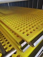 Panneau de tamis en polyuréthane à trous carrés, plaque de tamis PU pour crible vibrant minier