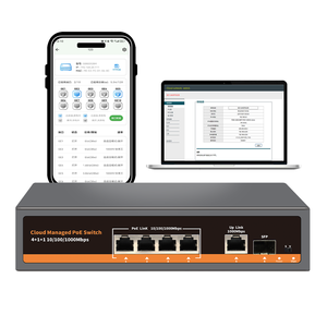 HoweVis OEM Conmutador POE de 6 puertos No administrado 48V Activo IEEE802.3 AF/AT para cámaras IP Conmutadores PoE 802.3at Conmutadores de red - Product Image 1