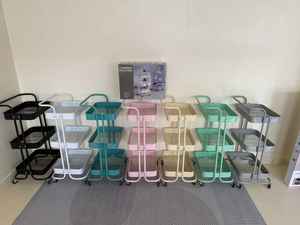 Estante de Almacenamiento Portátil Multinivel para el Hogar, Estante de Almacenamiento de Cocina <span class=keywords><strong>con</strong></span> <span class=keywords><strong>Ruedas</strong></span>, Estante de Almacenamiento <span class=keywords><strong>con</strong></span> Pasamanos - Product Image 4