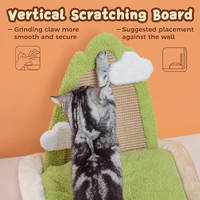 Arbres à chat écologiques très vendus, grattoir durable en bois pour chat avec lit, sisal anti-déchirure non pelucheux