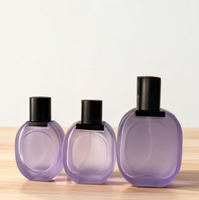 Flacon pulvérisateur de parfum en verre givré vide pour cosmétiques et soins de la peau, 30ml 50ml 100ml, avec bouchon, personnalisable avec logo d'usine et impression sérigraphique