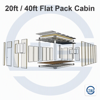 Bâtiment Modulaire Préfabriqué Démontable et Transportable de 20 et 40 pieds pour Habitation Moderne ou Bureau