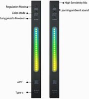 Barres lumineuses LED RGB modernes synchronisées à la musique, activées par la voix, contrôlables par application, rechargeables, pour ambiance lumineuse, jeux, voiture, TV, décoration de fête et de chambre