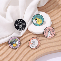 Broches de esmalte para niñas, insignias de solapa con diseño divertido y personalizado, ideales para decorar los clubs, la solapa y los gatos