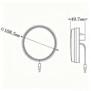 Feu arrière combiné LED multicolore de 4 pouces pour véhicules tout-terrain, feu arrière/stop LED rond 12V - Product Image 3