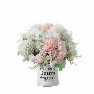 Ramo de Dientes de León y Hortensias Artificiales Hechas a Mano con Pequeño Tallo para Centros de Mesa DIY - Product Image 4