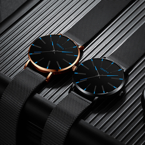 Reloj de Pulsera Minimalista para Hombre 2025, Ultrafino, Simple, de Negocios, con Correa de Malla de Acero Inoxidable, Reloj de Cuarzo (KWT2236) - Product Image 3