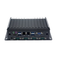 YANYU GONGKONG Intel I7 Dual Core Empat Thread Tanpa Kipas PC Industri Tertanam Mini Sistem Barebone 6 USB 3.0 6 Port COM 32GB