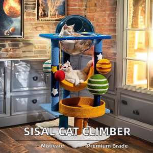 Mèo Cây Tháp Bền Vững Đồ Nội Thất Gỗ Cho Mèo Con Chơi Salu Giường Và Mèo Nhà Đồ Chơi Bán Buôn Lớn Nhung Nguồn Cung Cấp Mèo - Product Image 6