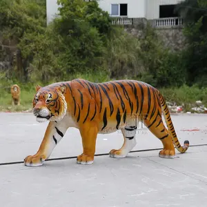 Calle Jardín animales decoración vida tamaño de resina de fibra de vidrio de Polyresin Tigre estatua