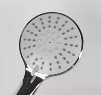 Robinet de salle de bain moderne en plastique ABS gris chromé, haute pression, économie d'eau, douche à main effet pluie, triple sortie, montage mural 1