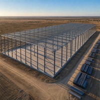 Entrepôt à structure métallique, bâtiment préfabriqué en acier, à portée libre, personnalisé, à faible coût, vente en gros, directement de l'usine