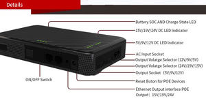 SKE 미니 DC 45W <span class=keywords><strong>UPS</strong></span> POE-45N 100-240V 입력 POE 15V 19V 24V DC 5V 9V 12V 네트워크 장비용 미니 <span class=keywords><strong>UPS</strong></span> - Product Image 6