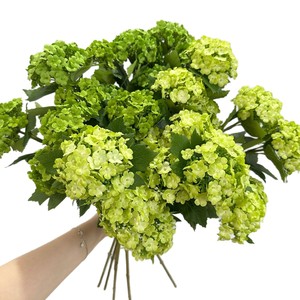 Bouquet d'hortensias artificiels Meng Jie vert clair en polyester pour la décoration de table de salon - Product Image 5