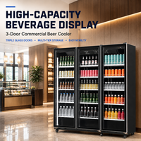 Lemari Pendingin Minuman Komersial dengan Pintu Kaca Tegak untuk Bar, Restoran, Supermarket, Hotel