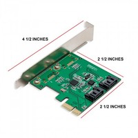 Tarjeta Controladora RAID de Hardware Lekuo PCIe X1-x16 SATA III 6Gbps de 2 Puertos con Chipset Asmedia ASM1061R para RAID 0/1/JBOD
