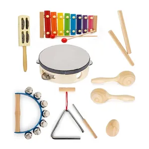 Musical Instruments Kids Hot Selling Music Toy Set Blank Color Baby Educational Toy Wooden Kid Music Instrument Baby Toy Musical Instruments