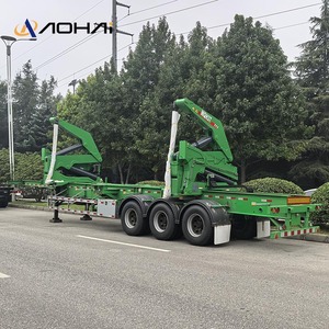 مقطورة شبه مقطورة جديدة لنقل الحاويات بطول 20 و40 قدمًا مع رافعة جانبية هيدروليكية للنقل بالشاحنات - Product Image 4