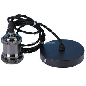 E27 support de <span class=keywords><strong>lampe</strong></span> à vis Vintage pendentif cordon de lumière tressé <span class=keywords><strong>fil</strong></span> électrique torsadé bricolage E27 kit de support de <span class=keywords><strong>lampe</strong></span> <span class=keywords><strong>suspendue</strong></span> - Product Image 1