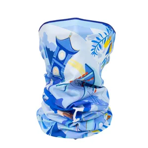 Milk Silk Seamless Bandana Scarf 2 Sides Brushed Fabric Soft Neck Gaiter For Fishing Cycling Hiking Face Mask Gator Cover