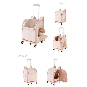 Sac à dos pour animaux de compagnie portable avec roulettes, échantillon gratuit, sac à dos imperméable en Oxford pour chien et chat - Product Image 3