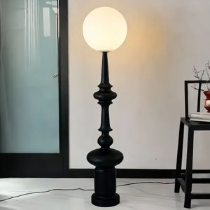 Nghệ thuật màu đen tiên tiến cảm giác phòng khách bằng ghế sofa thời trang chất lượng cao Đèn sàn Retro mới bầu không khí Trung Quốc E27 Đèn sàn - Product Image 4