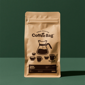 Sac à café personnalisé imprimé de 12 oz avec fermeture éclair et valve, couleur <span class=keywords><strong>Papa</strong></span> Re Coffee, <span class=keywords><strong>film</strong></span> Bopp/cpp, sac à fermeture arrière pour aliments gonflés - Product Image 4