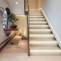 Contrôleur de lumière d'escalier LED 24V avec capteur à 2 mouvements Double lumière blanche Bande d'eau courante blanche à chaque étage 8mm de largeur de circuit imprimé
