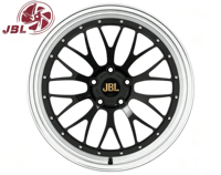 Nouvelles jantes forgées deux pièces de 18 à 26 pouces, finition noir brillant, lèvre polie, concave profond, 20 mm, 5x114.3, 5x112, compatibles avec les voitures de performance JDM.