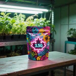 Bolsas de Mylar Pequeñas Personalizadas con Cierre Hermético, a Prueba de Olores, para Alimentos, de 3.5, 7G, 14G y 1Oz - Product Image 1