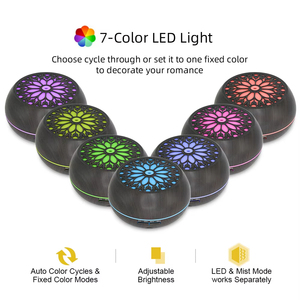 Diffuseur d'huiles essentielles de 550 ml avec télécommande, 6 modes de mélange, 7 couleurs LED, arrêt automatique pour chambre <span class=keywords><strong>à</strong></span> coucher, salon, humidificateur - Product Image 5
