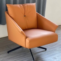 Chaise pivotante légère unique de style italien Design décontracté de luxe pour le salon de conférence de négociation de bureau pour les hôtels en PU