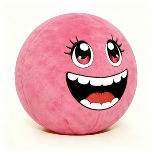 Coussin en peluche personnalisé en forme de visage souriant, rembourrage en coton PP, jouet en peluche sphérique, boule en peluche visage souriant fou pour Halloween - Product Image 4