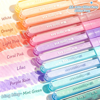 Stylo surligneur pailleté, stylo pastel mignon pour la protection des yeux, stylo couleur flash haute brillance, marqueur pour notes d'étudiant et journalisation
