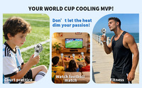 Ventilateur portable intelligent pour le football, à turbine, avec commande tactile, mini-ventilateur portatif haute vitesse à clipser autour du cou, vente en gros