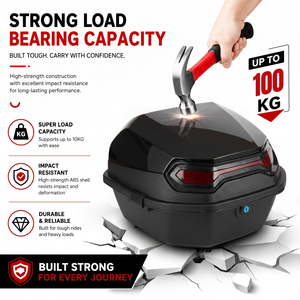 Boîte de <span class=keywords><strong>moto</strong></span> 35L, capacité pour casque, coffre arrière universel en ABS PP, vert, étanche avec double joint d'étanchéité - Product Image 5