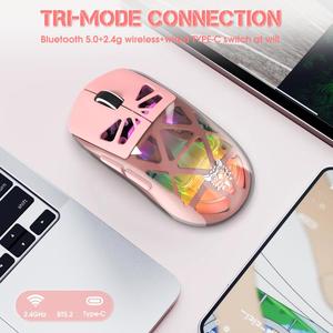 เมาส์เกมมิ่ง ONIKUMA CW930 น้ำหนักเบา พร้อมการเชื่อมต่อแบบสามโหมด ปุ่มตั้งโปรแกรมได้ และไฟ RGB ปรับแต่งได้ แบตเตอรี่ 500 มิลลิแอมป์ - Product Image 5